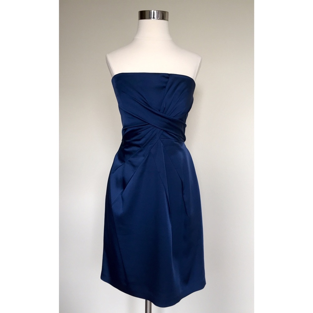 BCBGMaxAzria Strapless Navy Dress